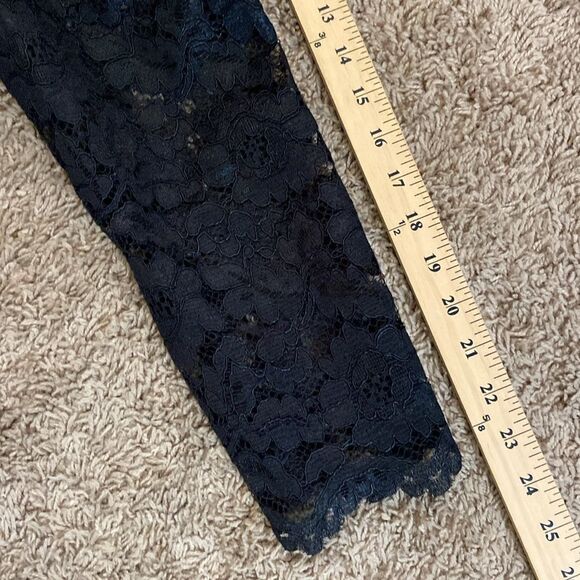 Express Short Black Lace Party Dress Sheer Puffed Long Sleeve size L Whimsigoth - Picture 10 of 10